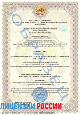 Образец разрешение Ульяновск Сертификат ISO 50001