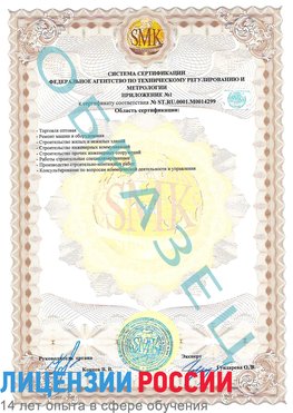 Образец сертификата соответствия (приложение) Ульяновск Сертификат ISO 14001