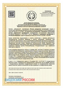 Приложение к сертификату для ИП Ульяновск Сертификат СТО 03.080.02033720.1-2020